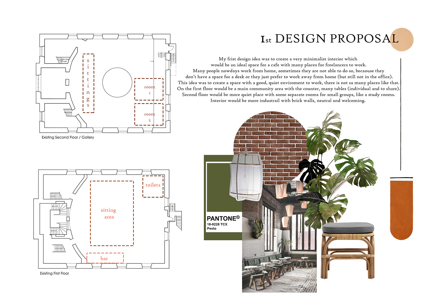 Projekt lokalu — kawiarnia
