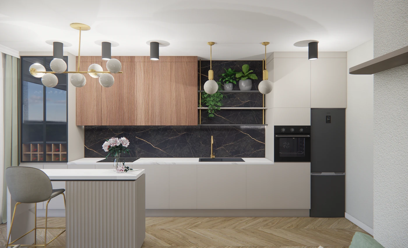 Salon z aneksem kuchennym — 2021 — photo 2