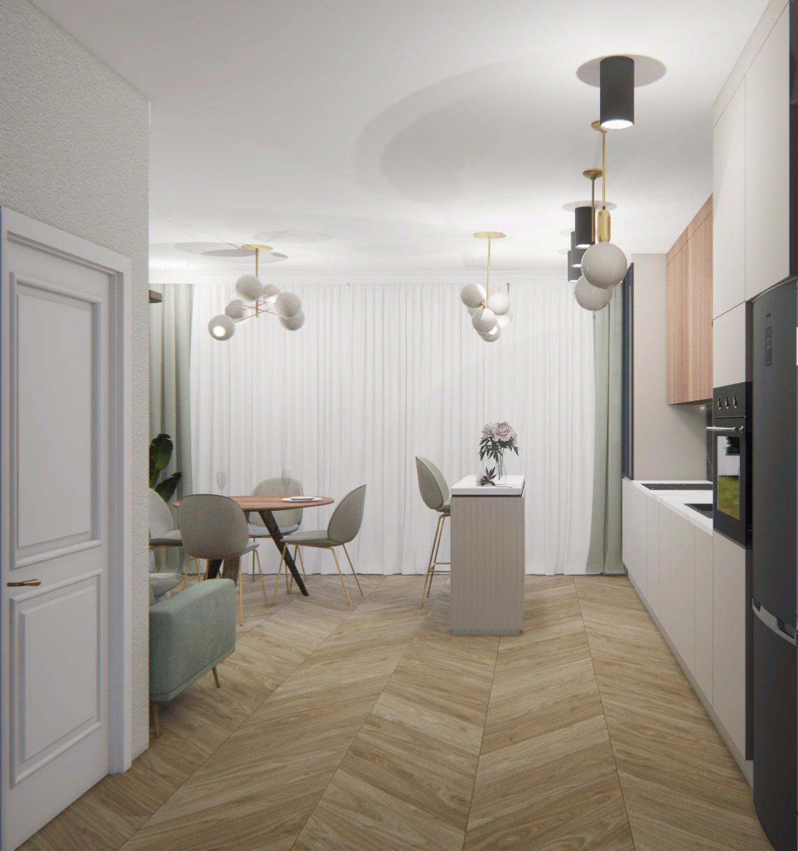 Salon z aneksem kuchennym — 2021 — photo 3