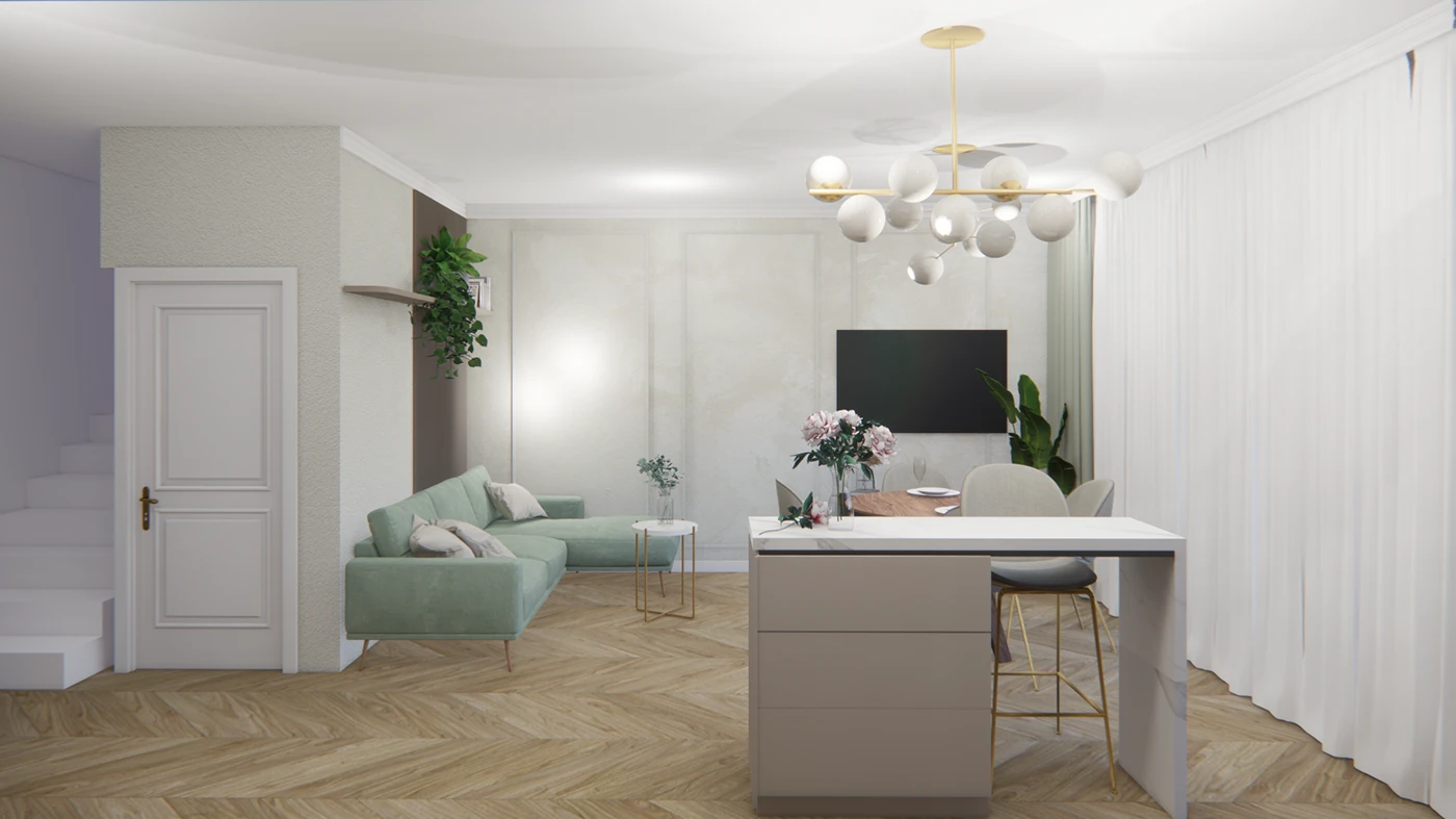 Salon z aneksem kuchennym — 2021 — photo 5