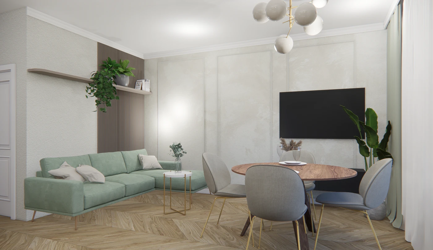 Salon z aneksem kuchennym — 2021 — photo 7